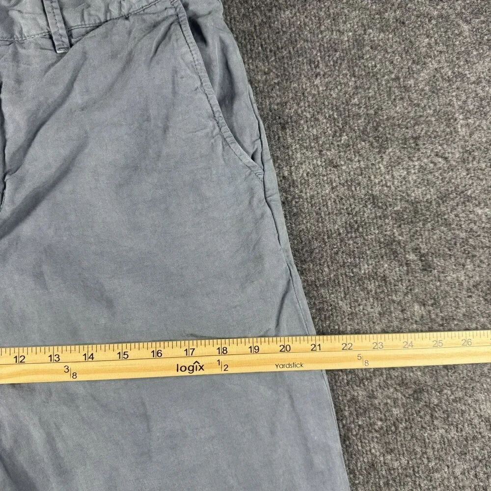 WHITESAND Italy Men’s Linen Lyocell Blend Chino Pants Light Blue Gray Size 48 32